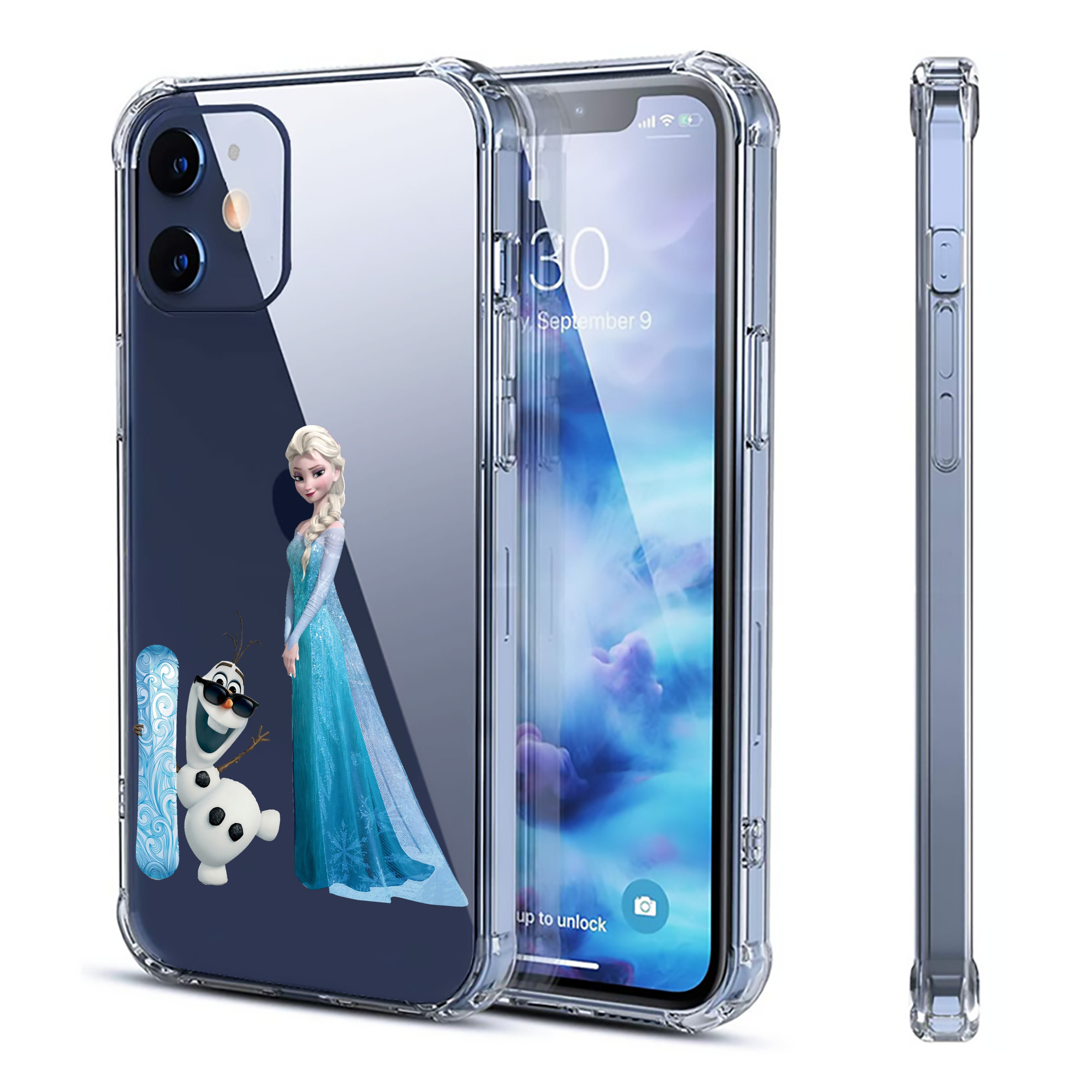 （画像用） アナと雪の女王 アンナ エルサ Frozen Anna Elsa 【iPhone 12シリーズ対応】透明スマホケース（クリアソフトケース）